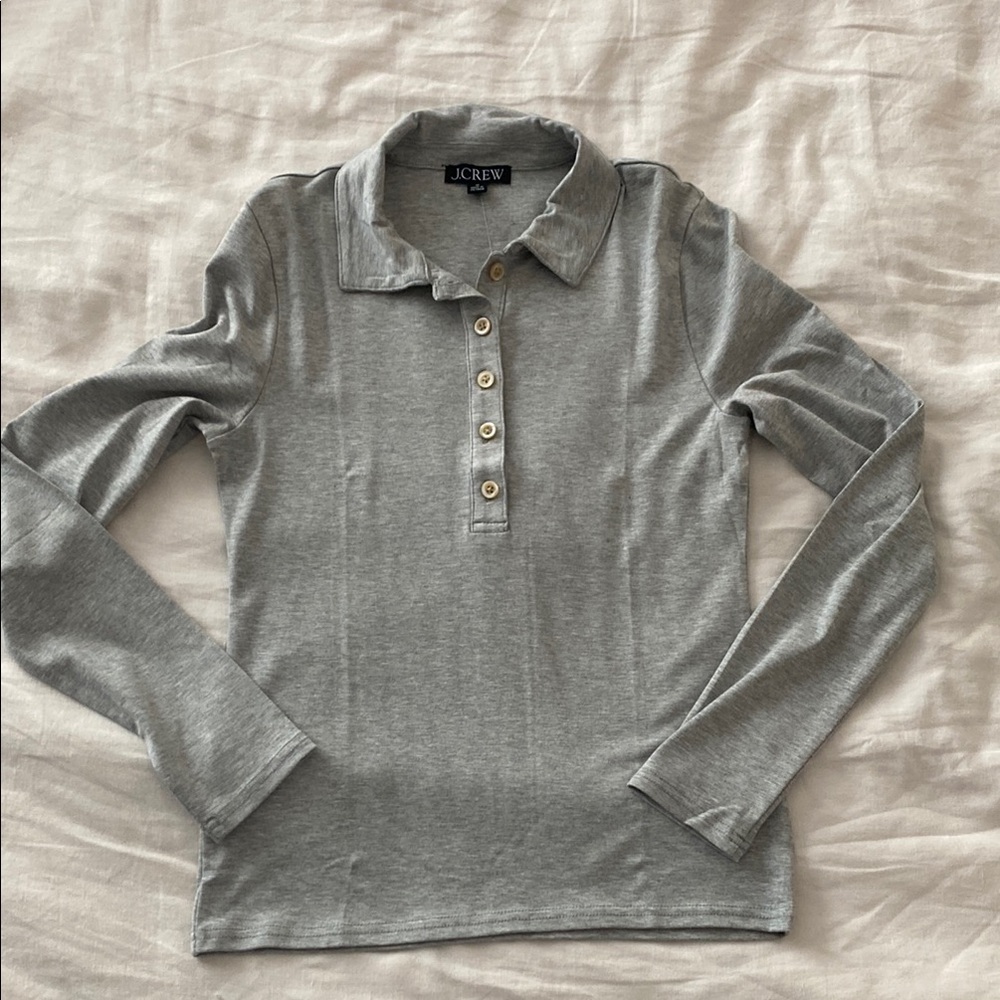 NWT J. Crew Gray Long Sleeve Tee